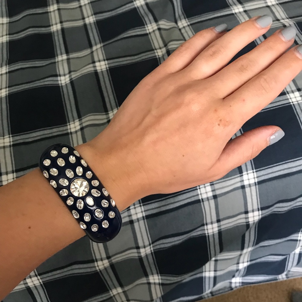 Edie Parker perfect condition navy jewel bangle